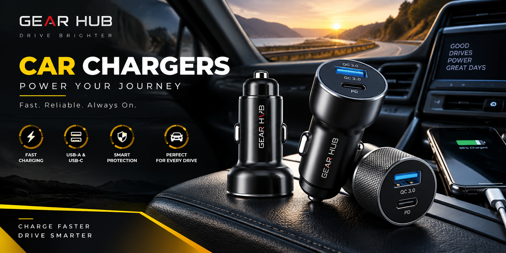 GHA PowerDrive 100W PD Car Charger (Copy)
